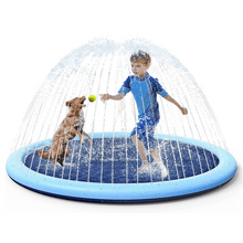 将图片加载到图库查看器,Pet Swimming Pool Pet Sprinkler Pad Inflatable Water Spray Mat Tub Summer Play Cooling Mat Dog Bathtub Dog Cooling Mat Pet Bed Sprinkler Pad for Dogs & Kids PVC Splash Pad for Kids Age Water Toys for Summer Outdoor