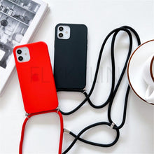 Load image into Gallery viewer, Phone Case Strap Cord Chain Phone Case For Xiaomi Redmi Note 10 9 10S 9S Pro Max 10 9 9A 9C Cover Mi POCO X3 NFC Pro 12 Pro 11 Lite Crossbody Case Soft Matte Phone Holder with Neck Strap
