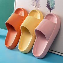 Load image into Gallery viewer, Pillow Slides Slippers Comfy Shoes Non-slip Bathroom Home Thicked Bottom Slippers Women's Sandals Summer Flip Flops Open Toe Pillow Shower Shoes EVA Slides Soft Spa Cloud Slippers