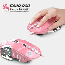 Load image into Gallery viewer, Pink Girly Gaming Mouse 3200DPI Backlight Adjustable 4 Level DPI Wired Women's Mice For Gamers