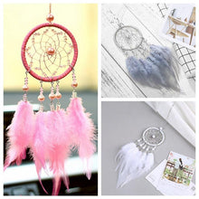 Load image into Gallery viewer, Pink Handmade Dream Catcher Wind Chimes Indian Style Feather Pendant Dream Catcher Car Hanging Decoration Wind Chime Wall Hanging Home Decor