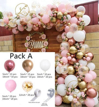 Load image into Gallery viewer, Pink White And Gold Balloon Garland Arch Kit For Bridal Shower Wedding Decors Baby Shower Party Decoration For Girls Birthday