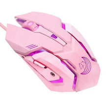 Load image into Gallery viewer, Pink Wired Gaming Mouse Girl Mouse 6 Buttons 3200 DPI USB Computer Mice Gamer Mouse For PC