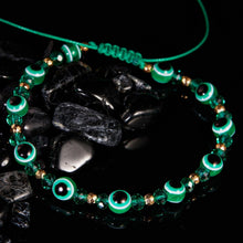 Load image into Gallery viewer, Pinky Promise Blue Bracelet Sets Colorful Crystal Bead Rope Chain Lucky Couple Bracelets Colorful Eye Bracelets Handmade Braided Rope Bracelets For Women Friendship Charm Jewelry