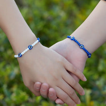 Load image into Gallery viewer, Pinky Promise Blue Bracelet Sets Colorful Crystal Bead Rope Chain Lucky Couple Bracelets Colorful Eye Bracelets Handmade Braided Rope Bracelets For Women Friendship Charm Jewelry