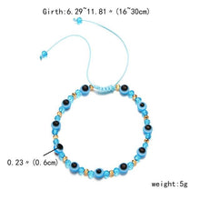 Load image into Gallery viewer, Pinky Promise Blue Bracelet Sets Colorful Crystal Bead Rope Chain Lucky Couple Bracelets Colorful Eye Bracelets Handmade Braided Rope Bracelets For Women Friendship Charm Jewelry