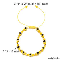 Load image into Gallery viewer, Pinky Promise Blue Bracelet Sets Colorful Crystal Bead Rope Chain Lucky Couple Bracelets Colorful Eye Bracelets Handmade Braided Rope Bracelets For Women Friendship Charm Jewelry