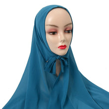 将图片加载到图库查看器,Plain Colorful Soft Lightweight Chiffon Elegant Hijab Scarf With Bandage Non-Slip Chiffon Echarpe Elegant Breathable Islam Long Hijabs Headband Fashion Turban Headwrap For Women