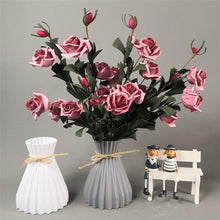 Load image into Gallery viewer, Plastic Vases Anti-ceramic Unbreakable Basket Imitation Rattan Flower Vase For Home Décor Desktop Decoration Living Room Office or Bookshelf