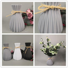 Load image into Gallery viewer, Plastic Vases Anti-ceramic Unbreakable Basket Imitation Rattan Flower Vase For Home Décor Desktop Decoration Living Room Office or Bookshelf