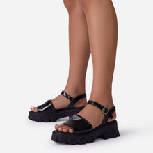 将图片加载到图库查看器,Platform Women's Sandals Summer Fashion Women Beach Classic Sandal Comfortable Beach Pool Platforms Sandals With Buckle Open Toe Ankle Strap Thick-Soled Casual Women's Shoes