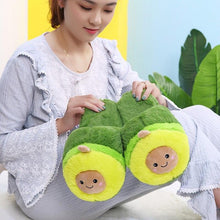 将图片加载到图库查看器,Plush Avocado Slippers Fruit Toys Cute Warm Winter Shoes Women Indoor Household Slippers With Fuzzy Plush Faux Fur Comfy Memory Foam Slip On House Shoes