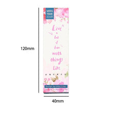 将图片加载到图库查看器,Poetic Flower Boxed Paper Art Small Fresh Bookmarks Stationery School Supplies Kids Gift Bookmarks Positive Page Marker For School Office Students Bookworm Presents
