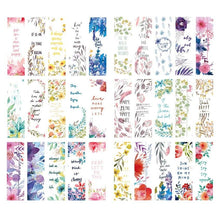 将图片加载到图库查看器,Poetic Flower Boxed Paper Art Small Fresh Bookmarks Stationery School Supplies Kids Gift Bookmarks Positive Page Marker For School Office Students Bookworm Presents
