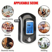 Load image into Gallery viewer, Police-Grade Breathalyzer with LCD Display - AT6000 Alcohol Tester
