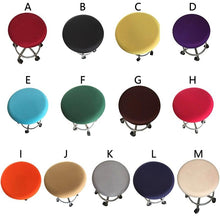 将图片加载到图库查看器,Polyester Fabric Round Chair Cover Waterproof Dining Seat Chair Covers Hotel Banquet Seat Covers Chair Protector Round Bar Stool Seat Covers Washable Stool Cushion Slipcover Elastic Bar Chair Covers