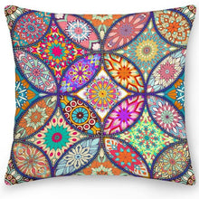 Load image into Gallery viewer, Polyester Pillow Case Square Cushion Cover Pillow Double Sides Ethnic Flower Bohemian Throw Pillow Covers Pillow Covers Retro Floral Cushion Covers Spiritual Decor Square Pillowcase Office Home Decoration