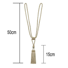 Load image into Gallery viewer, Polyester Tassel Curtain Tieback Handmade Hanging Tassels Fringe Curtains Holder Buckle Rope Decor Room Accessories European Style High-Grade Curtains Tieback Rope Tassel Holdbacks