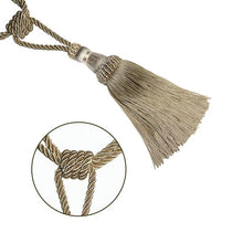 Load image into Gallery viewer, Polyester Tassel Curtain Tieback Handmade Hanging Tassels Fringe Curtains Holder Buckle Rope Decor Room Accessories European Style High-Grade Curtains Tieback Rope Tassel Holdbacks