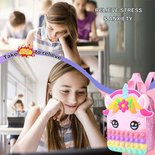 Load image into Gallery viewer, Pop Fidget Unicorn Backpack