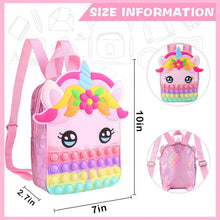 Load image into Gallery viewer, Pop Fidget Unicorn Backpack