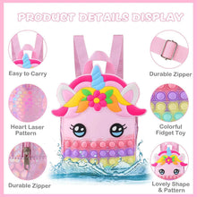 Load image into Gallery viewer, Pop Fidget Unicorn Backpack