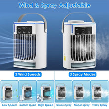Load image into Gallery viewer, Portable Air Conditioner Fan Evaporative Humidifier 3 Speed Spray
