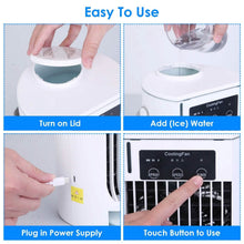 Load image into Gallery viewer, Portable Air Conditioner Fan Evaporative Humidifier 3 Speed Spray