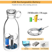 将图片加载到图库查看器,Portable Blender Bottle Electric Juicer