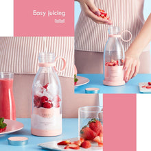Load image into Gallery viewer, Portable Blender Juicer Bottle Mixer Electric Wireless Charge Mini Fruit Mixers Juicer Cup Blender Milkshake Juice Maker Machine Portable Mini Blender with Wireless Charging for Home, Office & Outdoor Juicer