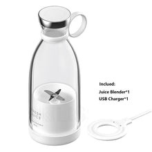 Load image into Gallery viewer, Portable Blender Juicer Bottle Mixer Electric Wireless Charge Mini Fruit Mixers Juicer Cup Blender Milkshake Juice Maker Machine Portable Mini Blender with Wireless Charging for Home, Office & Outdoor Juicer