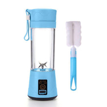 Load image into Gallery viewer, Portable Blender Mini Mixer Electric Juicer Machine Fresh Fruit Juice Blender Smoothie Maker Blender Cup Bottle A Travel Kitchen Portable USB Electric Fruit Juicer Squeezer Bottle Kitchen Tool for Orange Lemon