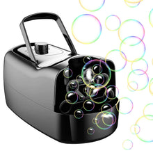 将图片加载到图库查看器,Portable Bubble Blowing Machine with 2 Speeds Handle 3000-4000 Bubbles Per Minute Plug-In Battery Powered
