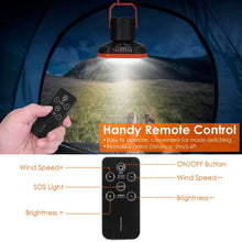 Load image into Gallery viewer, Portable Camping Lantern Fan 10000mAh Battery Powered with 4 Light Modes