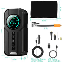 Load image into Gallery viewer, Portable Car Compressor Wireless Electric Air Pump 150 PSI with LED Light