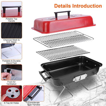 Load image into Gallery viewer, Portable Charcoal Tabletop Grill with Lid