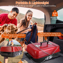 Load image into Gallery viewer, Portable Charcoal Tabletop Grill with Lid