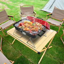 Load image into Gallery viewer, Portable Charcoal Tabletop Grill with Lid