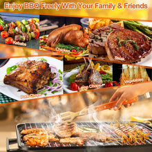 Load image into Gallery viewer, Portable Charcoal Tabletop Grill with Lid