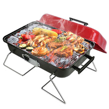 Load image into Gallery viewer, Portable Charcoal Tabletop Grill with Lid