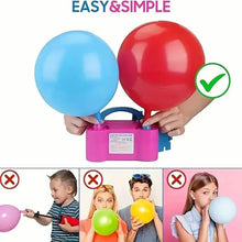 Load image into Gallery viewer, Portable Dual Nozzle Electric Air Balloon Pump and Tying Tool
