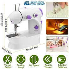 Load image into Gallery viewer, Portable Electric Sewing Machine w/ Foot Pedal LED Light