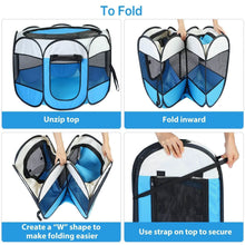 Load image into Gallery viewer, Portable Foldable Pet Playpen For Dogs Cats Other Pets