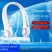 将图片加载到图库查看器,Portable Headphone Design Mini Neck Fan 3 Speeds Hands Free Bladeless Fan Neck Fan Portable Bladeless Fan 5000mAh Battery Rechargeable Personal Fan 3 Speed Adjustable Hands Free Wearable Fan for Travel