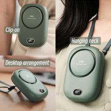将图片加载到图库查看器,Portable Lazy Hanging Neck Fan Mini Cooling Fans Bladeless USB Rechargeable Sports Cooling Fan For Outdoor Sports Travel Personal Fan for Neck Portable USB Mini Fan