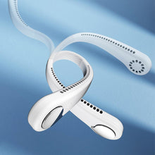 将图片加载到图库查看器,Portable Neck Fan USB Rechargeable Bladeless Mini Electric Fan Silent Neckband Wearable Cooling Fan for Sports Travel Portable Bladeless Rechargeable Electric Fan for Travel