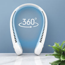 将图片加载到图库查看器,Portable Neck Fan USB Rechargeable Bladeless Mini Electric Fan Silent Neckband Wearable Cooling Fan for Sports Travel Portable Bladeless Rechargeable Electric Fan for Travel