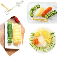 Load image into Gallery viewer, Portable Potato BBQ Skewers For Camping Chips Maker slicer Potato Spiral Cutter Barbecue Tools Kitchen Accessories Kitchen Gadget Potato Slicer Multi-Functional Hand Curler Cyclone Potato Slicer BBQ Skewer