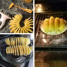Load image into Gallery viewer, Portable Potato BBQ Skewers For Camping Chips Maker slicer Potato Spiral Cutter Barbecue Tools Kitchen Accessories Kitchen Gadget Potato Slicer Multi-Functional Hand Curler Cyclone Potato Slicer BBQ Skewer