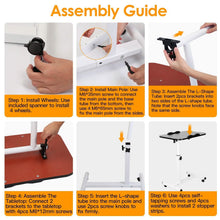 Load image into Gallery viewer, Portable Rolling Laptop Table